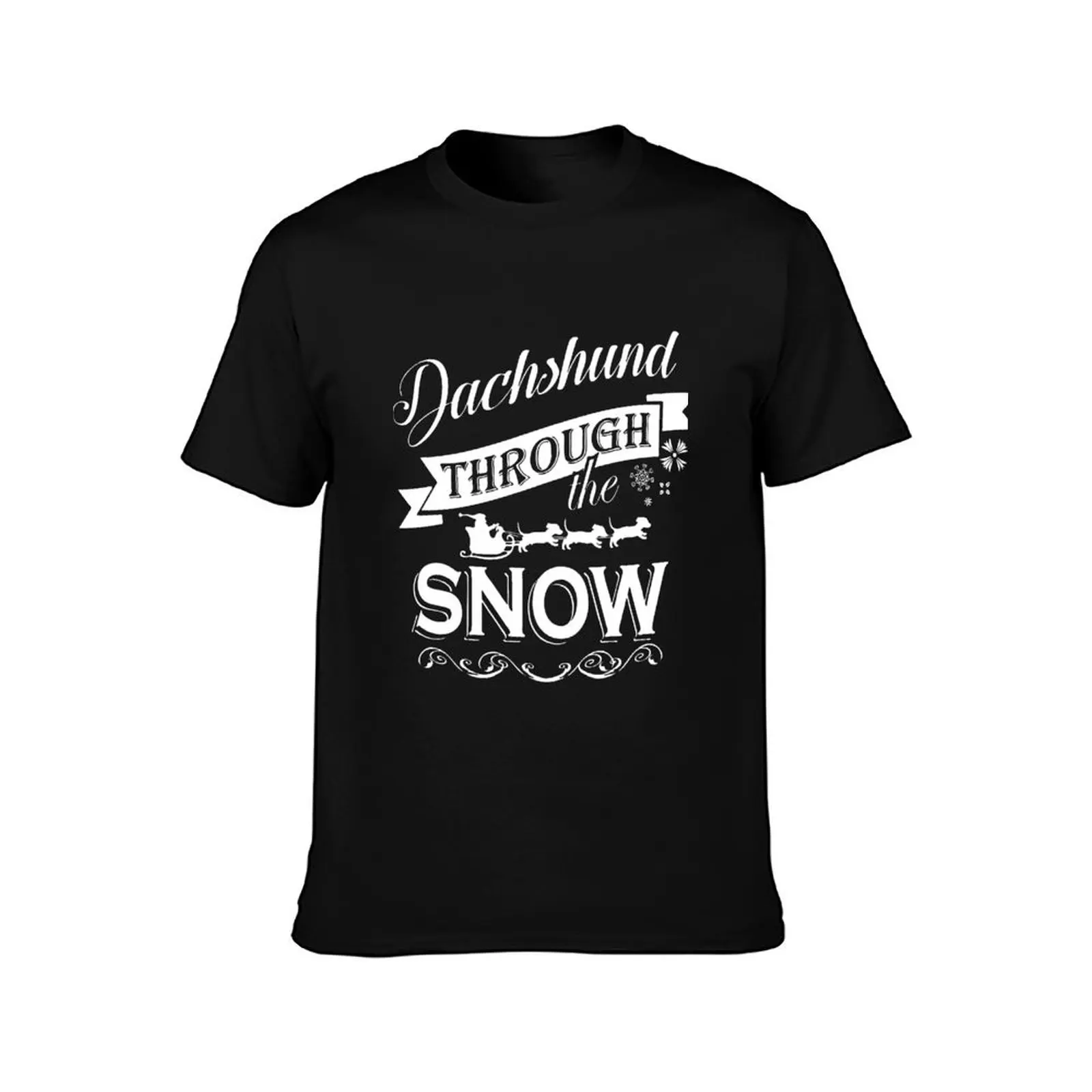 Dachshund through the snow T-Shirt Holiday Lightweight T-Shirt