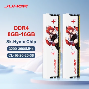 JUHOR Memoria Ram DDR4 16G 8G 3200MHz 3600MHz 8GX2 16GX2 Desktop Gaming Kit Geheugen