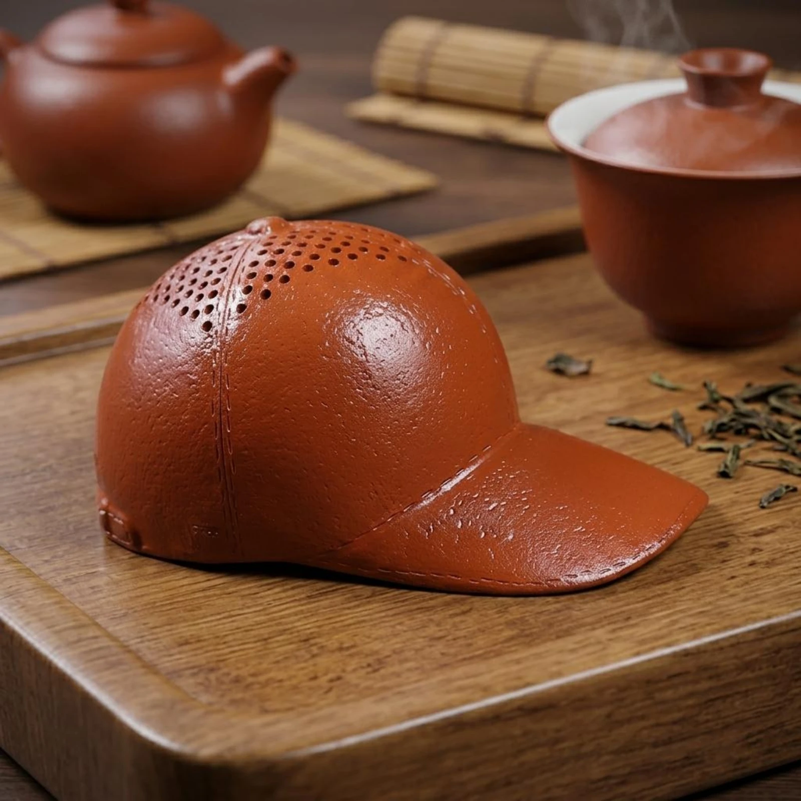 Baseball Cap Tea Strainer Perforated Yixing Tea Strainer Kitchenware Handmade Reusable