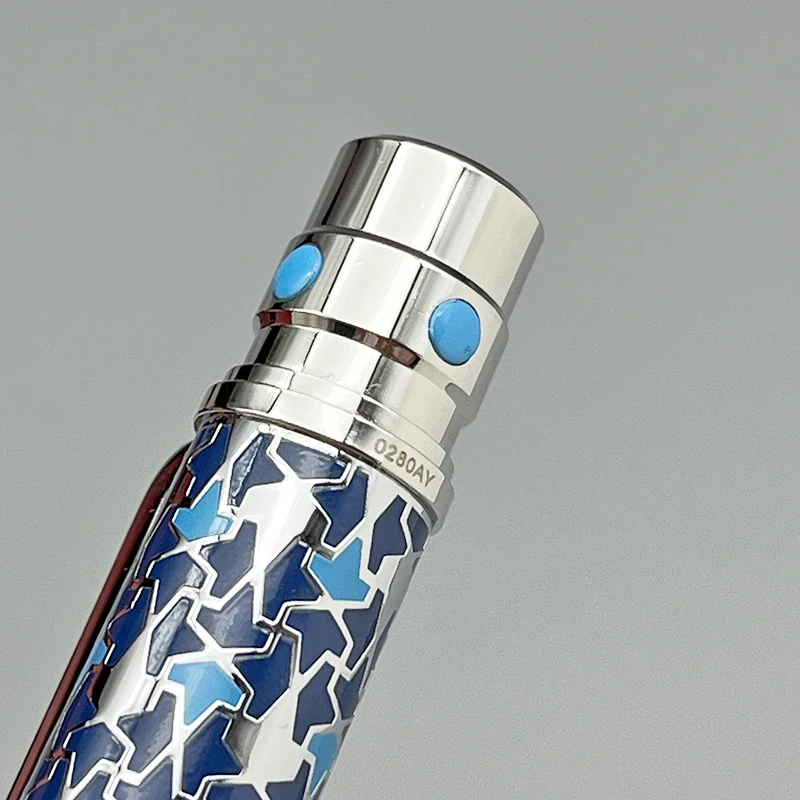 YAMALANG CT Rollerball Pen Blue Carving con numero di serie che scrive cancelleria di lusso liscia