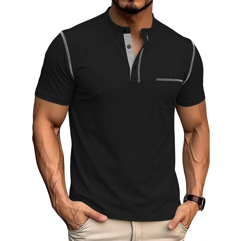 2026 New Summer Men's Short Sleeve T-Shirt Quick Dry Casual American Style Top Quality Fiber Blend Basic Fit T-Shirt