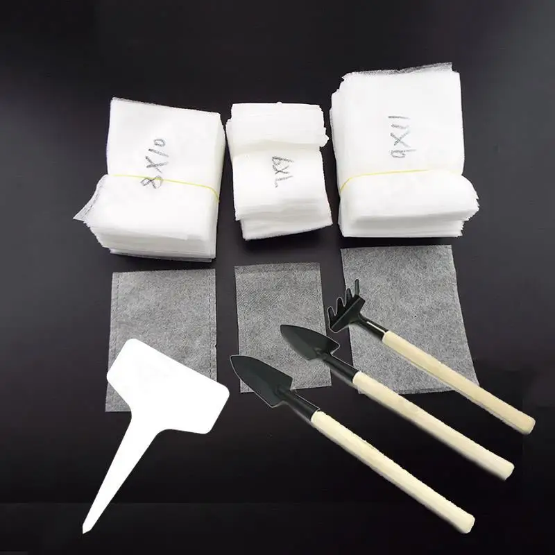 Shovel Rake Spade Wooden Handle Plant label growing bag Sets Kits Gardening Soil Raising Flowers Mini Garden Tool m20