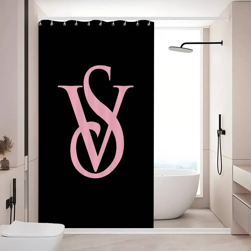 ستارة دش بيضاء V-Victorias-Fashion-S-Secret، ستارة دش مزخرفة للحمام، ستارة دش مقاومة للماء مع خطافات #5