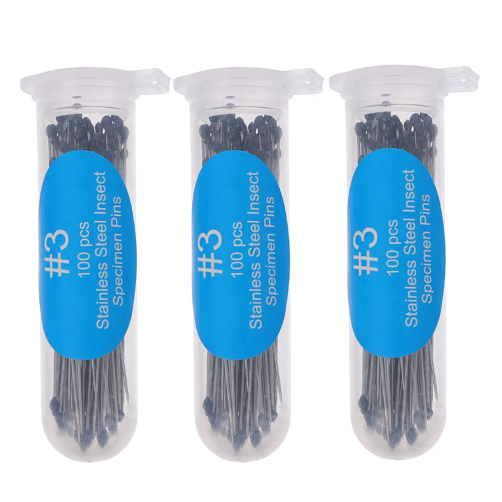 500Pcs Insect Specimen Pin Stainless Steel 40Mm Entomology Needle Collection Dissection Specimen Collector Pin Organizer