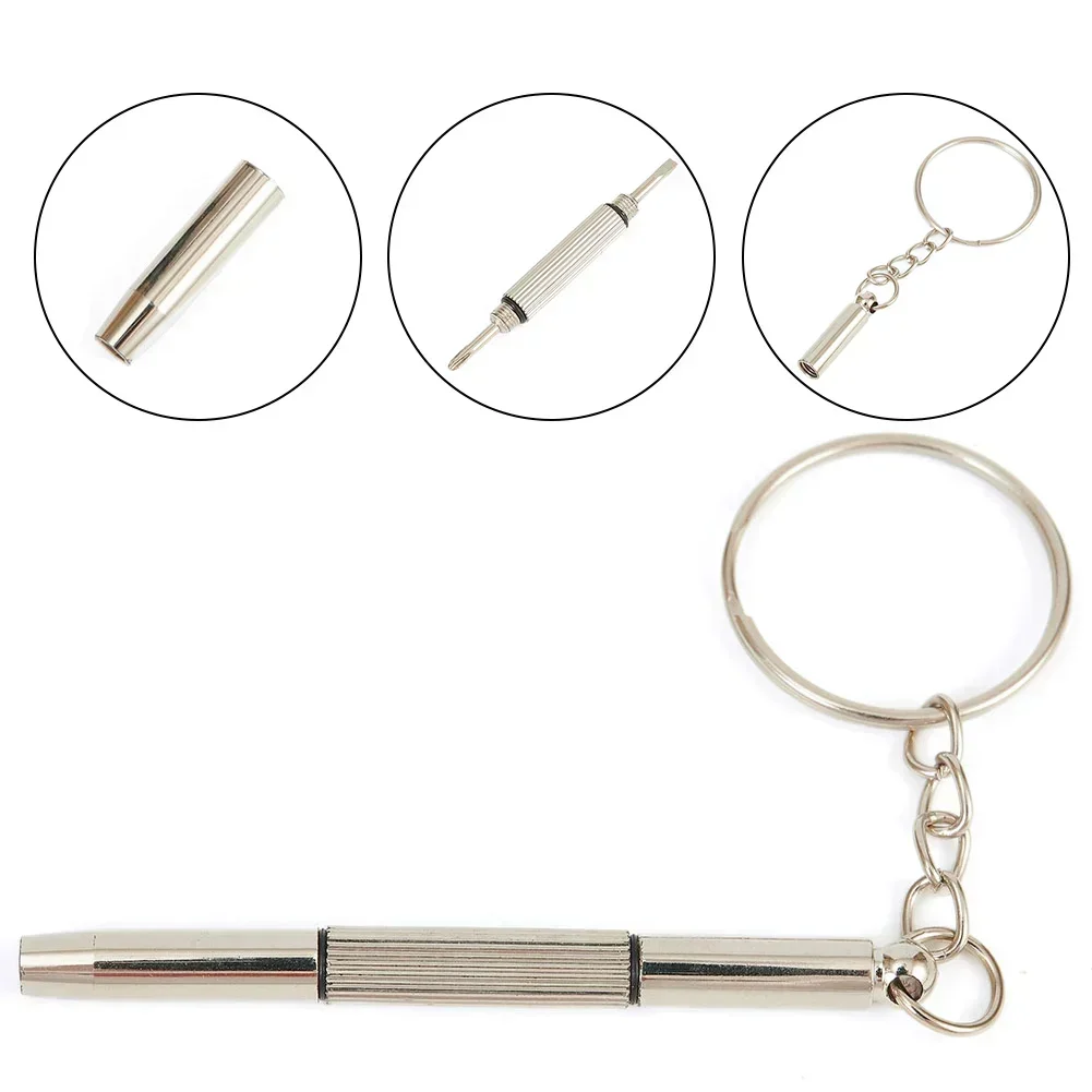 Mini 3in1 Screwdriver Multi-function Glasses Phone Watch Screw Repair Tool Spectacles Nut Kit  Keyring Keychain Accessories