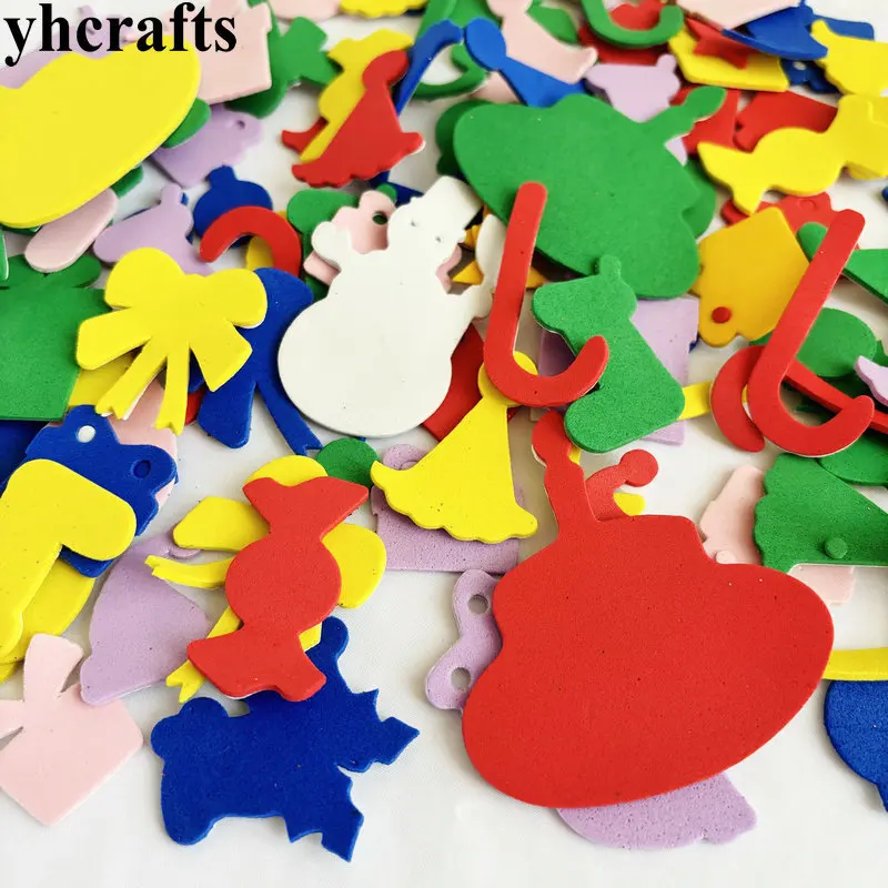 200PCS Mix New colorful christmas foam stickers Noel Creative party activitity items Kindergarten arts and crafts diy toys