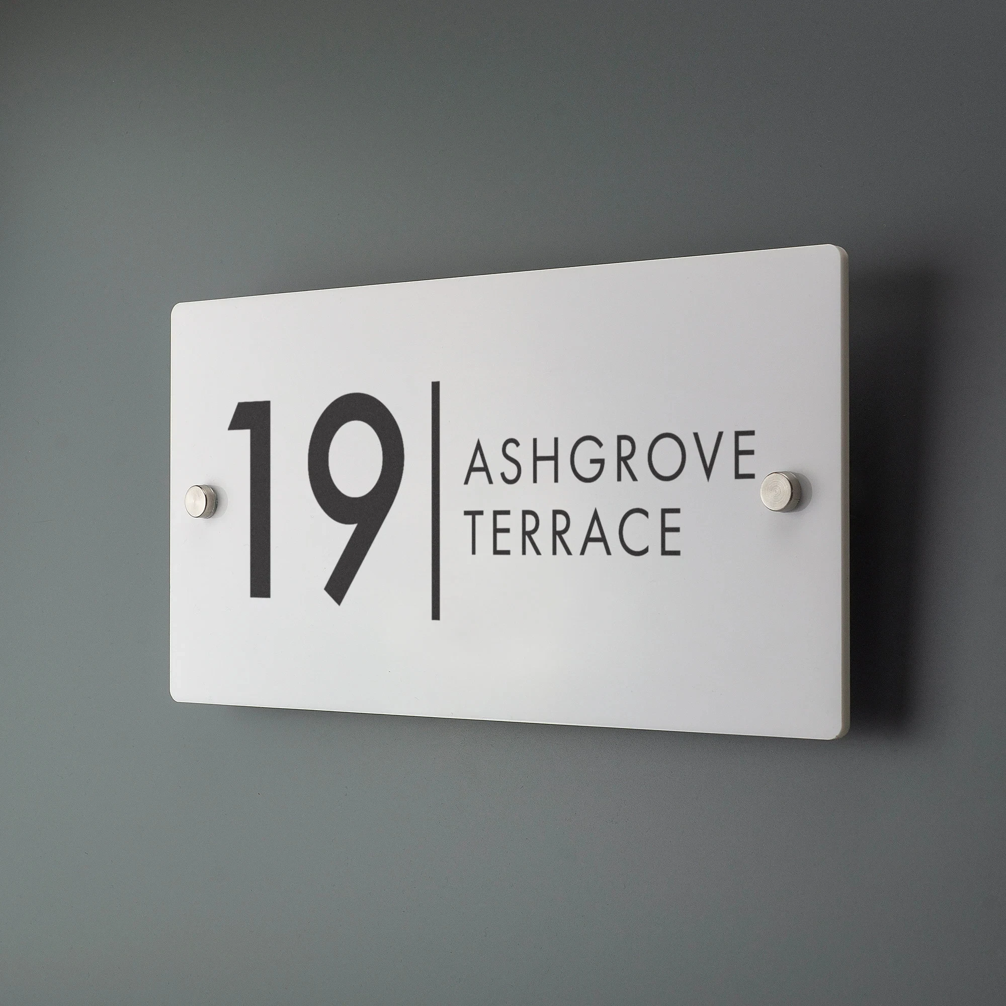 Contemporary Modern House Number Sign Printed Address Plaque Matte Finishes Stylish Exterior Wall Address Sign Home Business