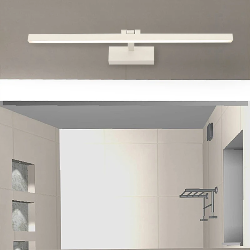 Simple Long Strip Led Wall Light Waterproof Modern Toilet Bathroom Makeup Mirror Headlight Home Indoor Decoration Lighting Lamps