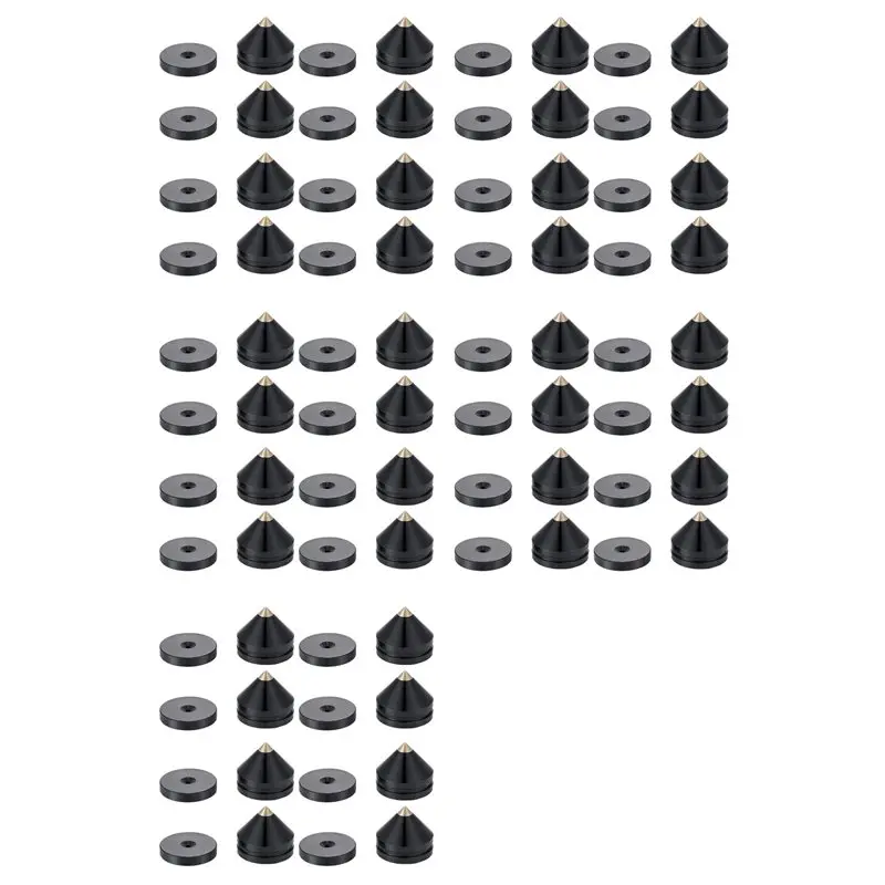 

【НОВИНКА】40 шт. опор для акустических систем, накладки на ножки, конусные шипы из алюминиевого сплава, металлические, черные
