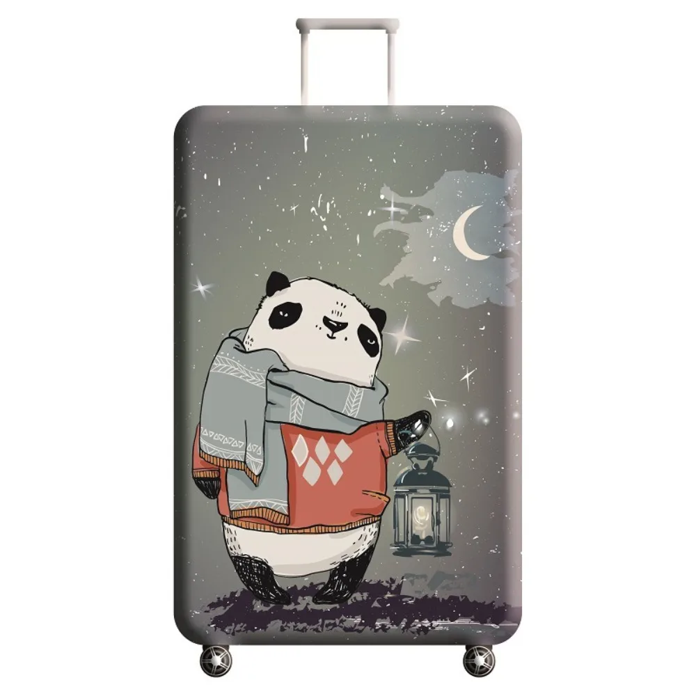 Elastic Luggage Dust Cover Portable Panda Print Luggage Protector Suitcase Protective Cover