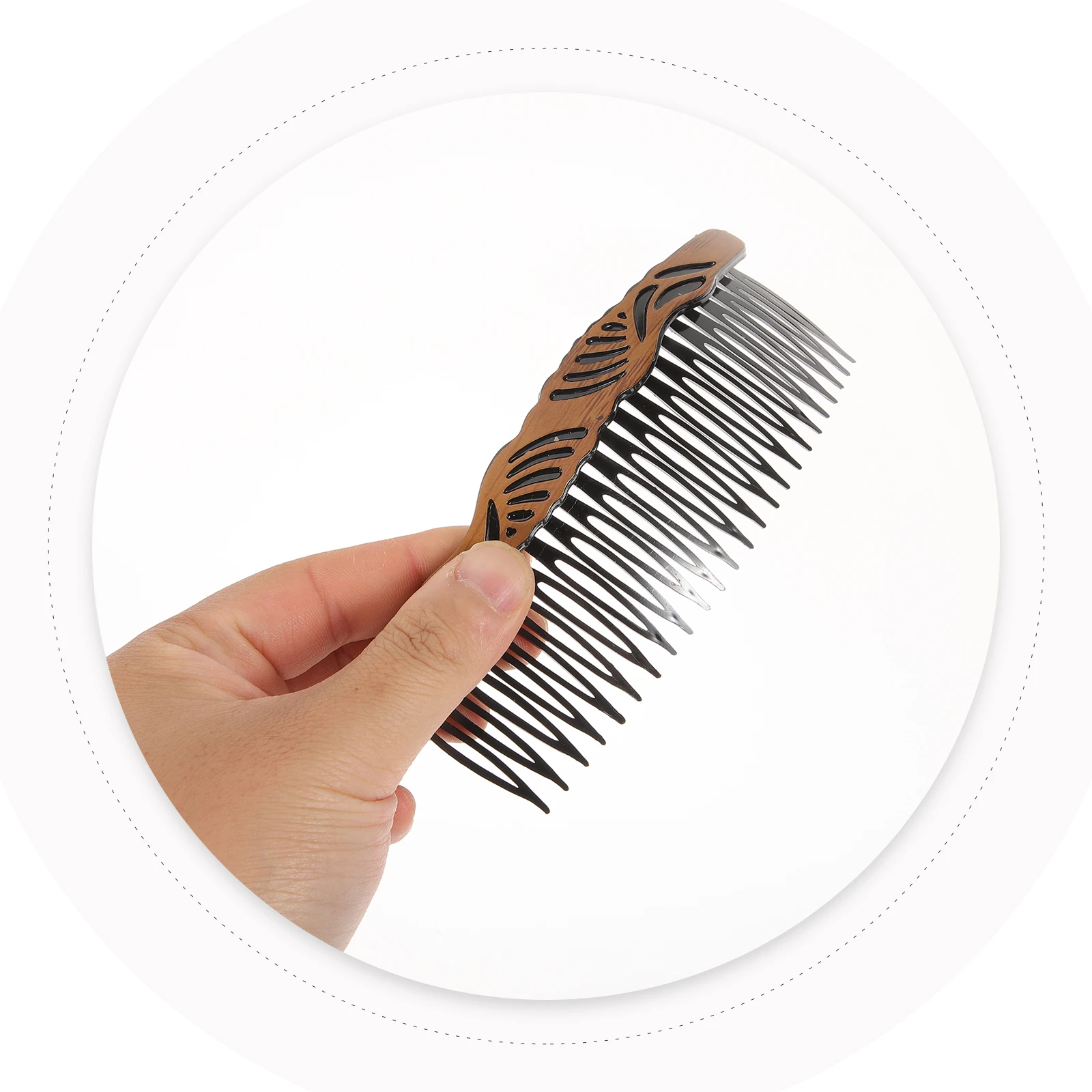 

Wood Grain Comb Wide Teeth Detangling Scalp Massage Comfortable Use Hair Wooden Hair Clips Accessories Women Girls