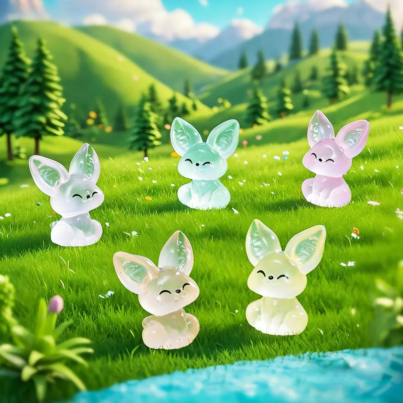 Glow In The Dark Fox Ornaments 10/20PCS Luminous Fennec Fox For Fairy Garden Night Light Decor