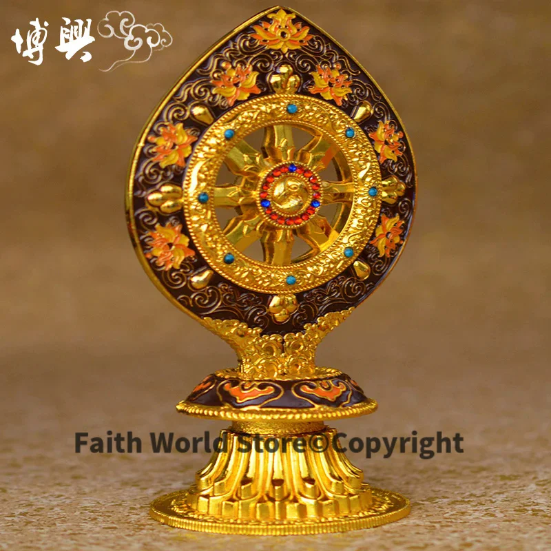 

HOME OFFICE efficacious Talisman House Protection # Tibetan Vajrayana Esoteric Buddhism gilding Dharma treasure statue