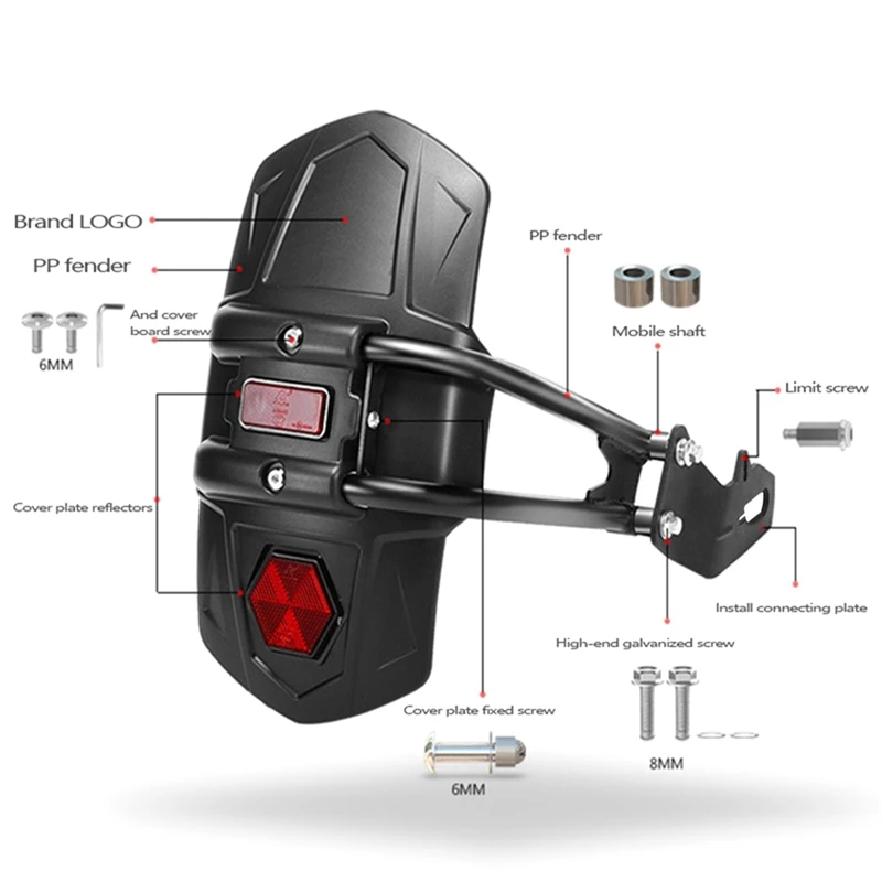 Rear Wheel Splash Guard Fender Accessories For Huanglong 600 Dongfeng Nk400gw250 Feizhi