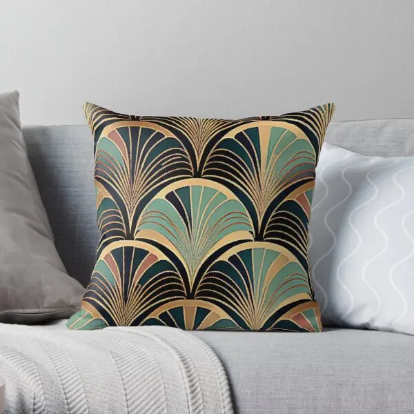 

Muted Art Deco Pattern Digital Painting Printing Throw Pillow Cover Comfort Cushion Bed Sofa Waist Pillows not include One Side