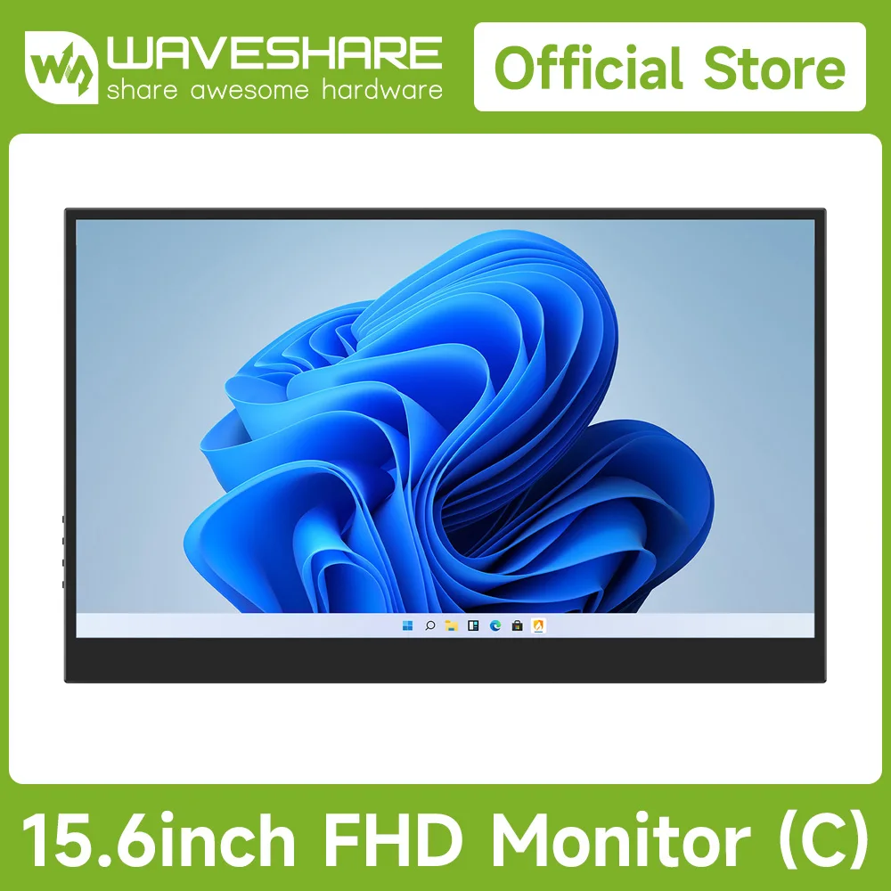 15.6inch 10-Point Capacitive Touch Monitor (C), 1920 × 1080 Full HD, IPS screen, Optical Bonding Toughened Glass Panel