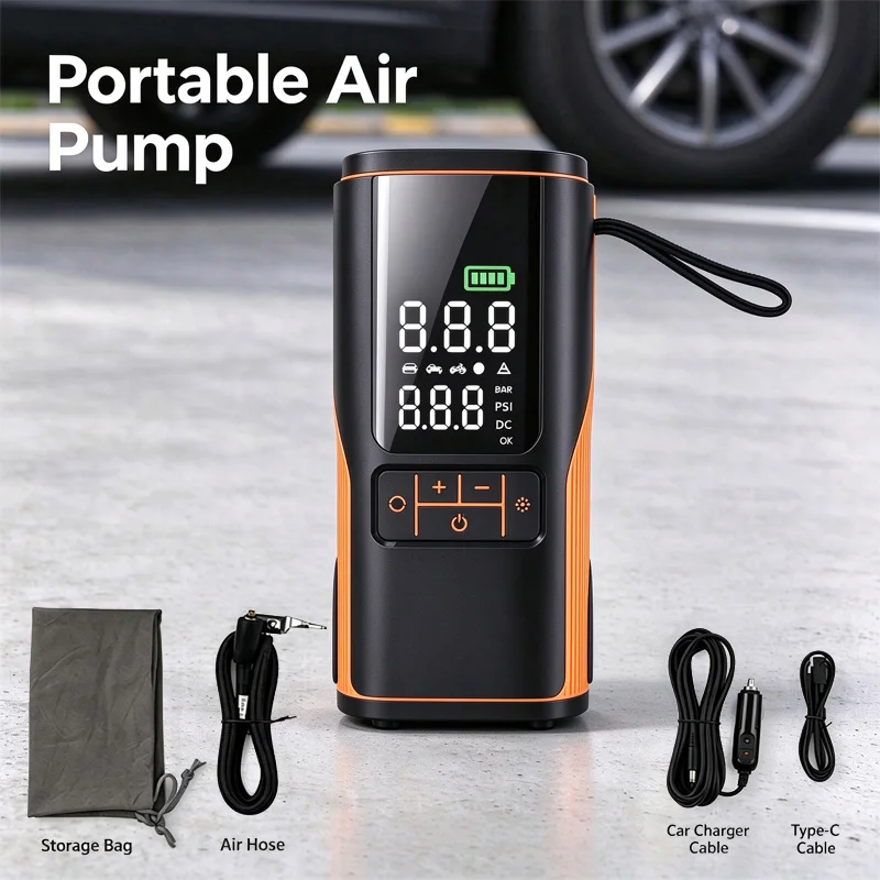 150PSI Wired/Wireless Car Air Compressor Electric Tire Inflator Pump Portable Fast Inflation for Motorcycle Boat AUTO Tyre Balls