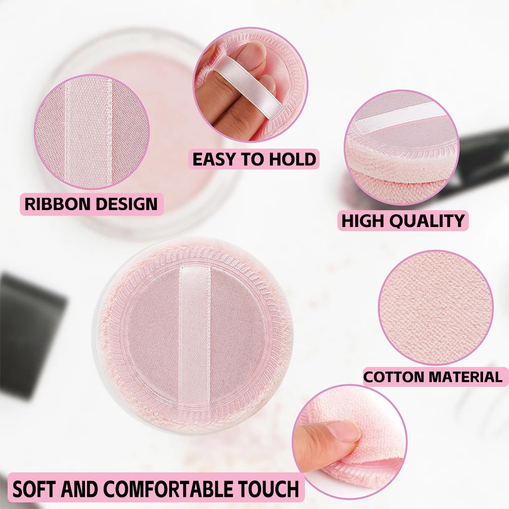 5pcs 여성 뷰티 페이셜 페이스 바디 파우더 퍼프 화장품 뷰티 메이크업 파운데이션 소프트 스폰지 소녀 레이디 선물 뷰티 메이크업 도구