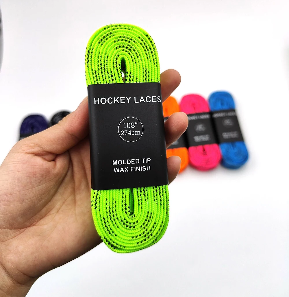 Lacets de patin cirés imbibés pour le hockey sur glace, conception de tresse de couche pour les touristes, accessoires de chaussure de hockey,