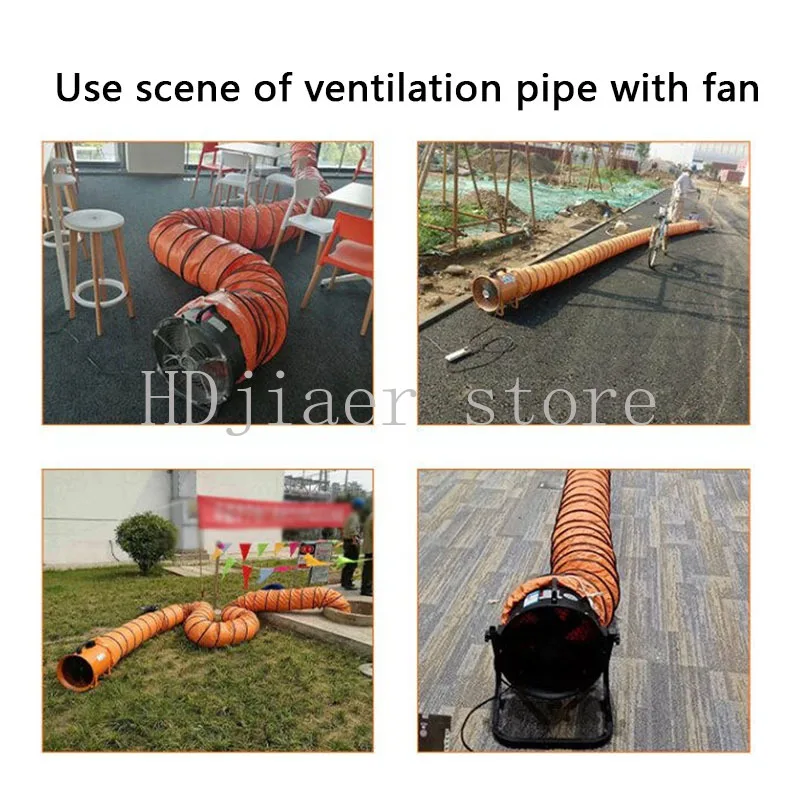 

Telescopic Air Duct High Temperature Resistant PVC Canvas Exhaust Fan Hose for Mine Paint Ventilation Pipe