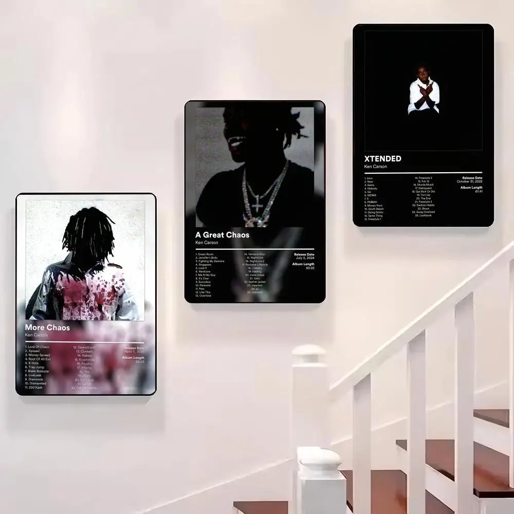 

Singer K-Ken Carson Poster Sticky Wall Waterproof Home Living Room Bedroom Bar Aesthetic Decoration Perfect Gift