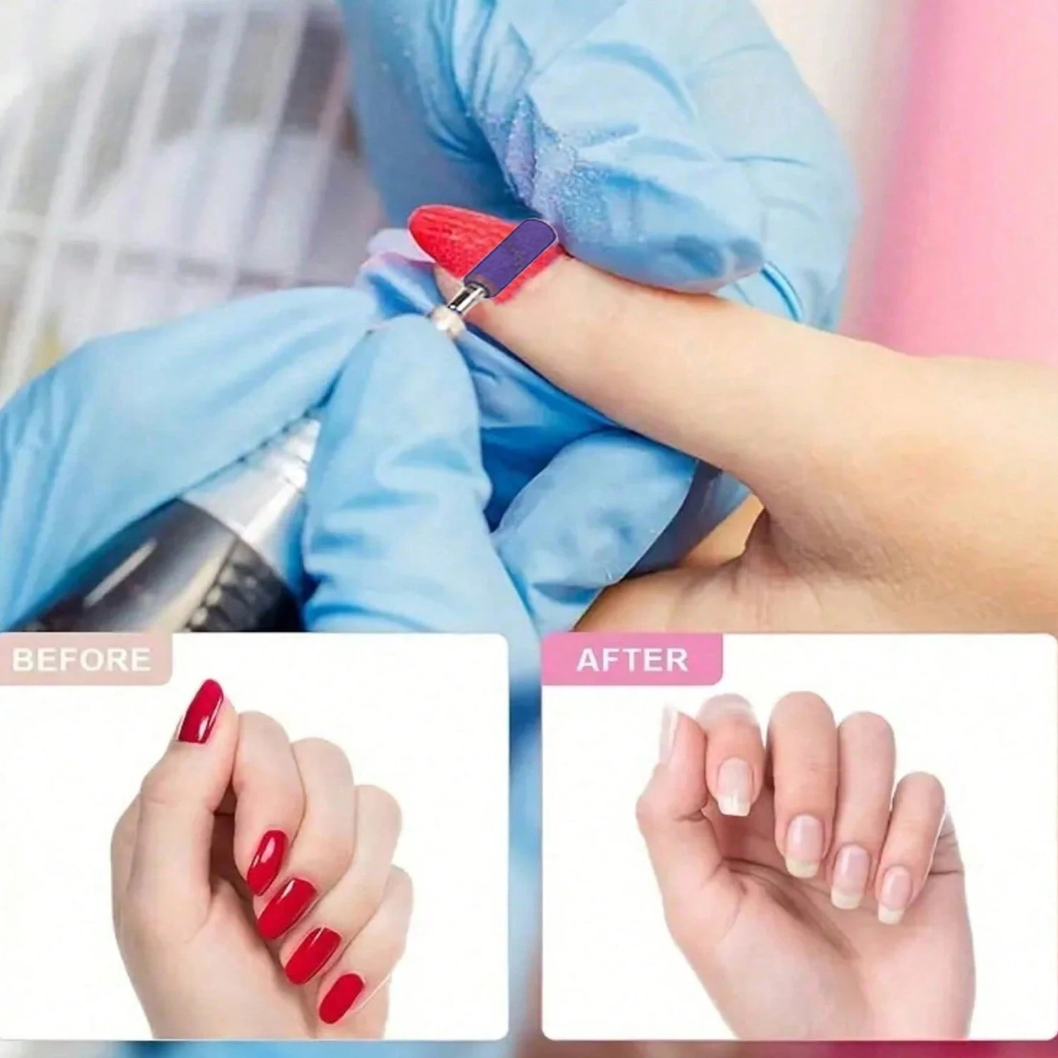 Nagelbohrer-Schleifbänder – für Nagelbohrer, 60 Stück, 4 Farben, grobe, feine Feile, kleines Schleifband mit 3,1 mm Mini-Dorn – Detail 3
