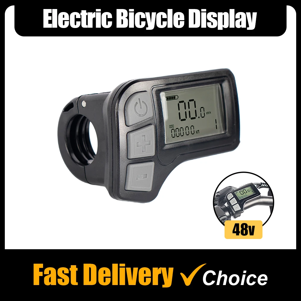 

Electric Bike LCD Display 48V 5Pins Ebike Intelligent Display Accessories Waterproof Connection Digital For ChamRider Ebike