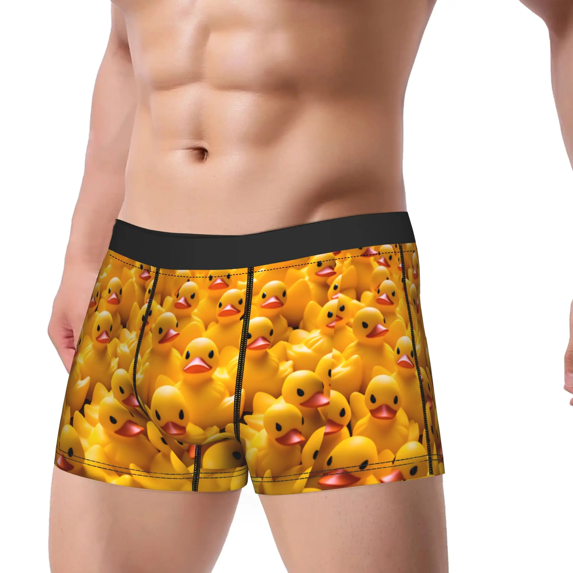 Rubber Duck Funny Animal Underwear  Comfortable Panties Custom DIY Shorts Briefs For Males Pouch Oversize Boxer Shorts