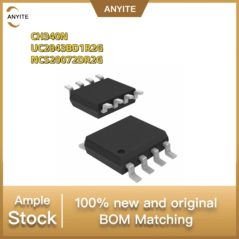 NEW 10PCS/lot    CH340N H340    UC2843BD1R2G 2843B    NCS20072DR2G S20072    SOP-8