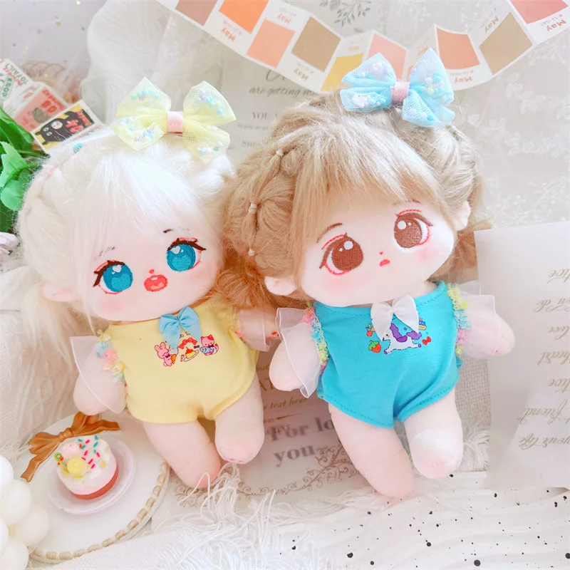 ชุดชุดว่ายน้ำน่ารักสีชมพู20ซม., ชุดตุ๊กตาน่ารักยัดนุ่นผ้าคอตตอนเนื้อนุ่มตุ๊กตาของขวัญสำหรับแฟนเด็กเล็กเด็กผู้หญิงคอลเลกชันของขวัญ