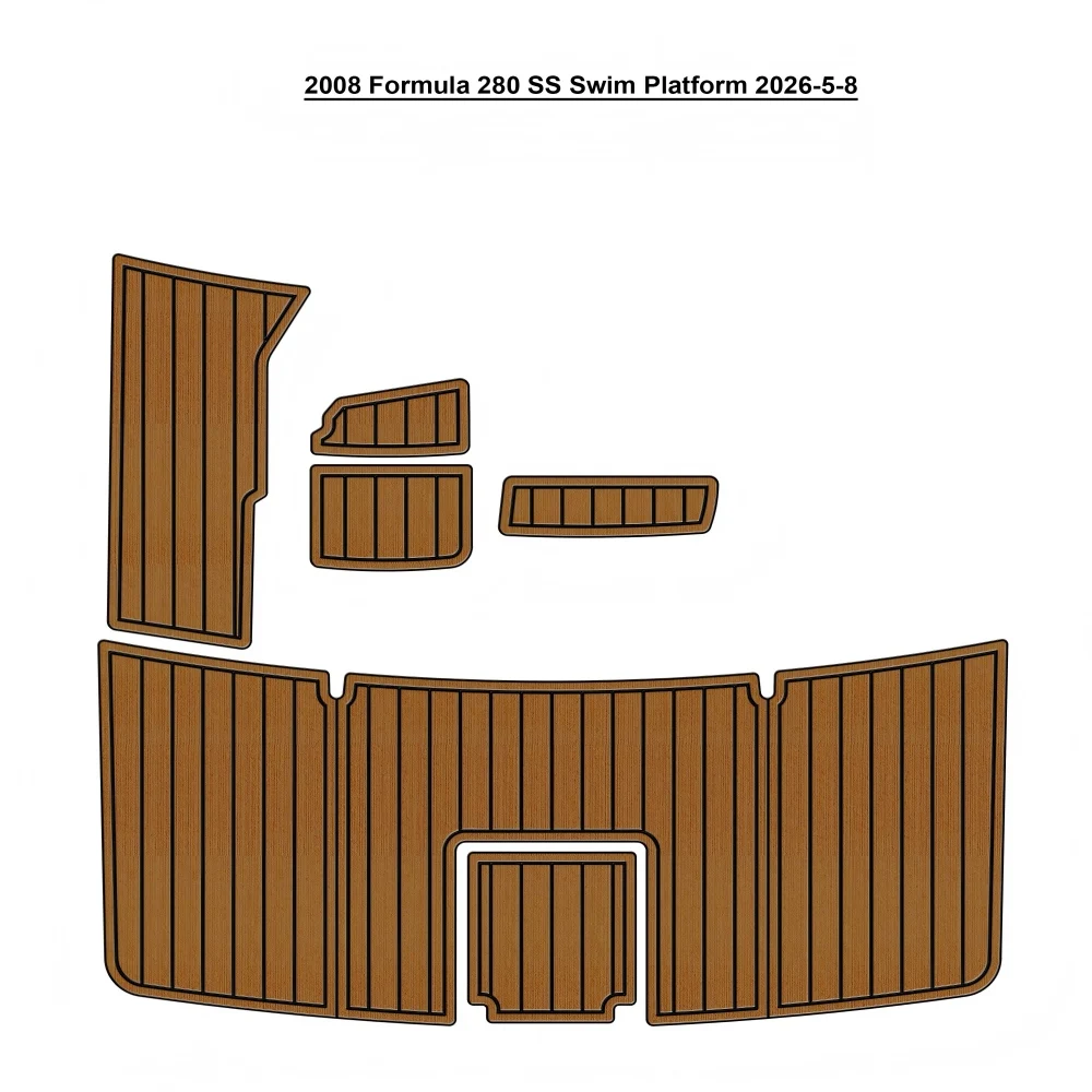 

2008 Formula 280 SS Swim Platform Pad Boat EVA Teak Deck Floor Mat SeaDek MarineMat Style Self Adhesive