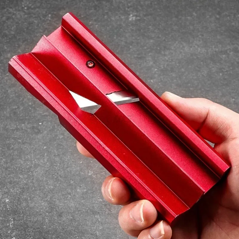Mini cepilladora de corte y biselado hecha a mano, aleación de aluminio, cepilladora de precisión para carpintería, herramienta de cepillado de precisión para carpintería