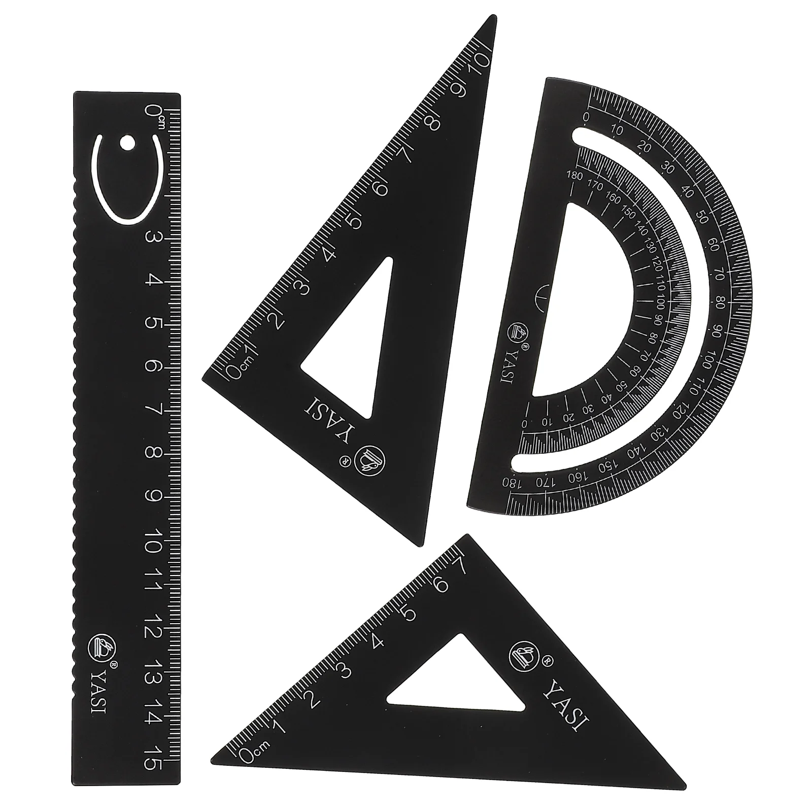 Drawing Ruler Office Kids Stationery Measuring Kit Professional Drafting Metal Student