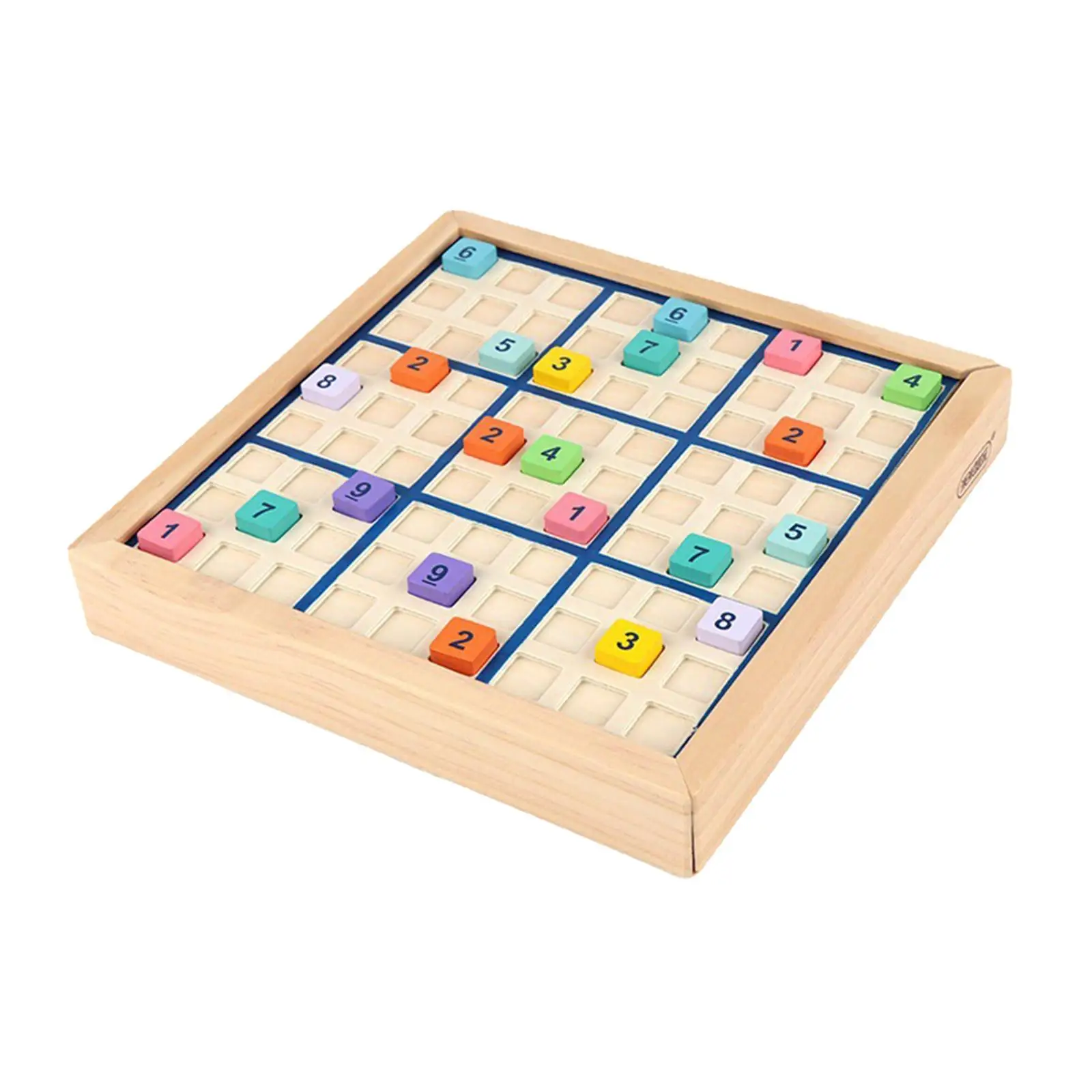 Juego de rompecabezas de madera de Sudoku Montessori para niños de 3 años y más, juego de pensamiento