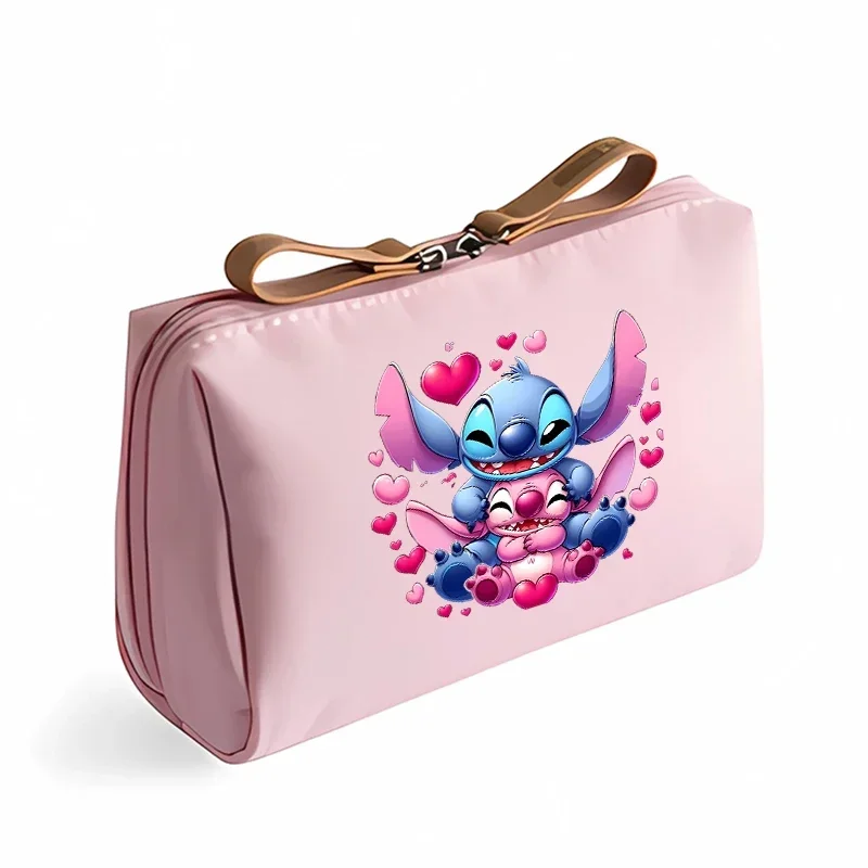 Disney Stitch Cosmetic Bag Small Kawaii Women Travel Makeup Organizer Pack Fashion Lipstick Storage Pouch Beauty Case Gifts