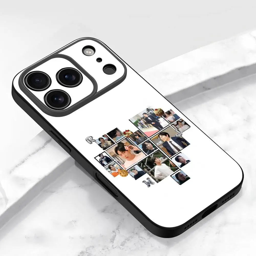 حافظة هاتف R-Roh Jae Won لهاتف iPhone 17,16,15,14,13,12,11,Pro,Max,Plus,E,Air,Mini غطاء أسود واقٍ