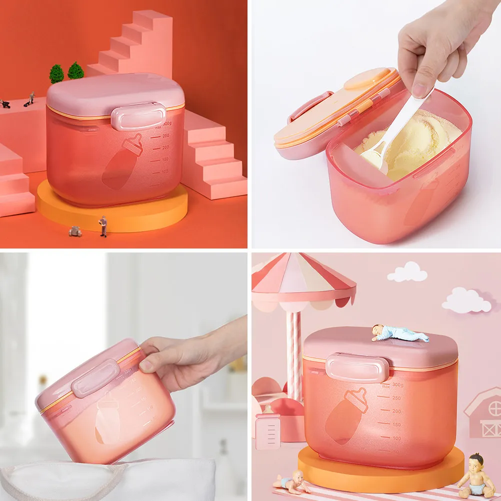 

2Pcs Baby Formula Holder Leakproof Milk Powder Dispenser Double Layer Storage Container Travel Portable Snack Box
