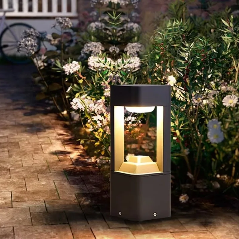 Aluminium Die-Casting LED Outdoor Lawn Light IP65 Decorative Square Garden Pathway Lamp