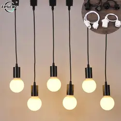 Track Light Aluminum Rail Track Hanging Lamp E27 Lamp Kitchen Lighting Loft Dining Room Lamp LED Bulbs Pendant Lamp Wire