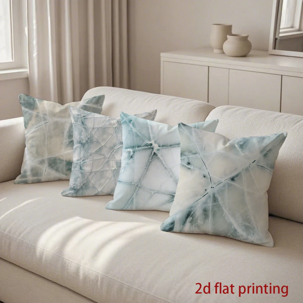 Ice Cracked Tie Dye Pillow Covers Pattern Cushion Cover Suitable for Sofa Bedroom Car Pillow Cover