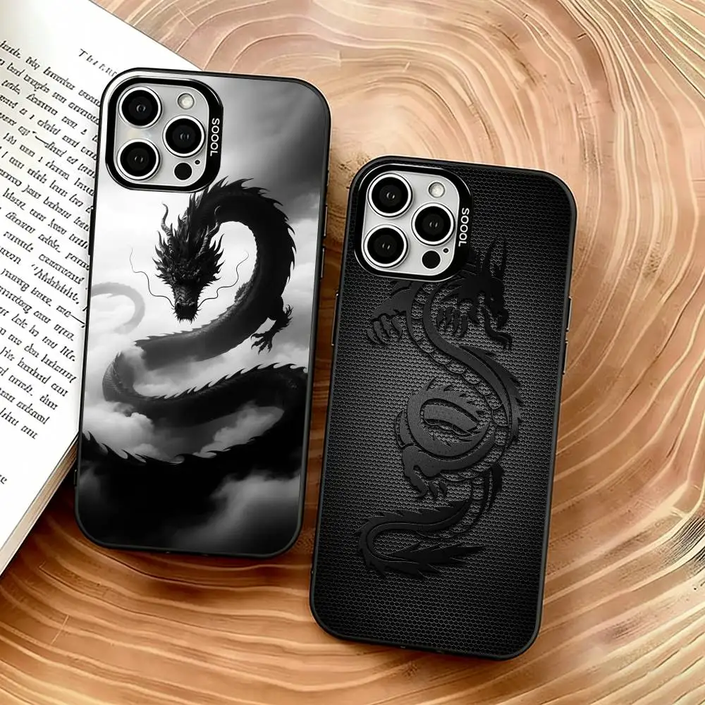 

Sacred Dragon Phone Case For iPhone 17,16,15,14,13,12,11 Plus,Pro Max,XS,Colorful Silver Black Cover