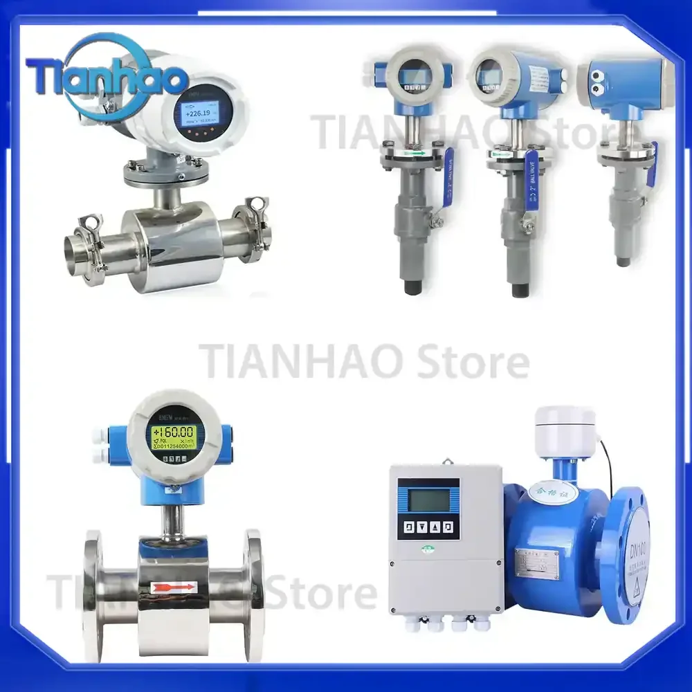 Tri Clamp Milk Magnetic Flow Meter for Juice with Sanitary Fitting Quick Clamp Modbus Insertion Mag Flow Meter