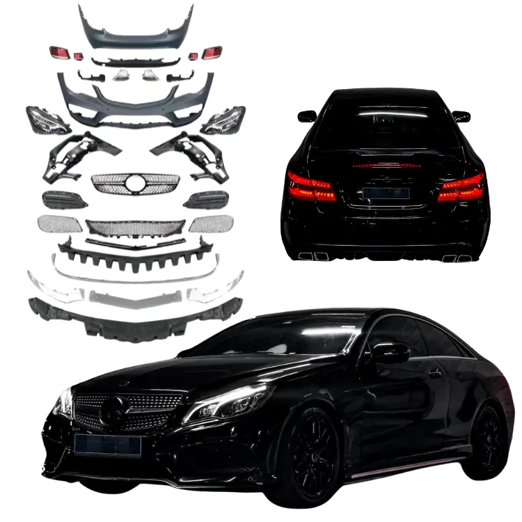 Body Kit for   C207 2009-2013 Upgrade to E63 2016  Model Bumper Headlight Bonnet Fender Fast Shipping Body Kit