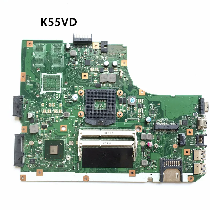 

For ASUS K55VD PGA 989 Mainboard REV.3.1 60-N89MB1300 DDR3 Laptop motherboard tested