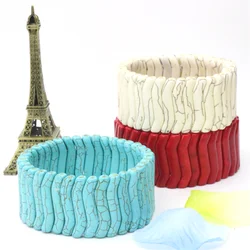 Vintage S-shaped Turquoises Bracelet for Women in Charm Bracelets Men Natural Stone National Style Jewelry Available in 3 Colors
