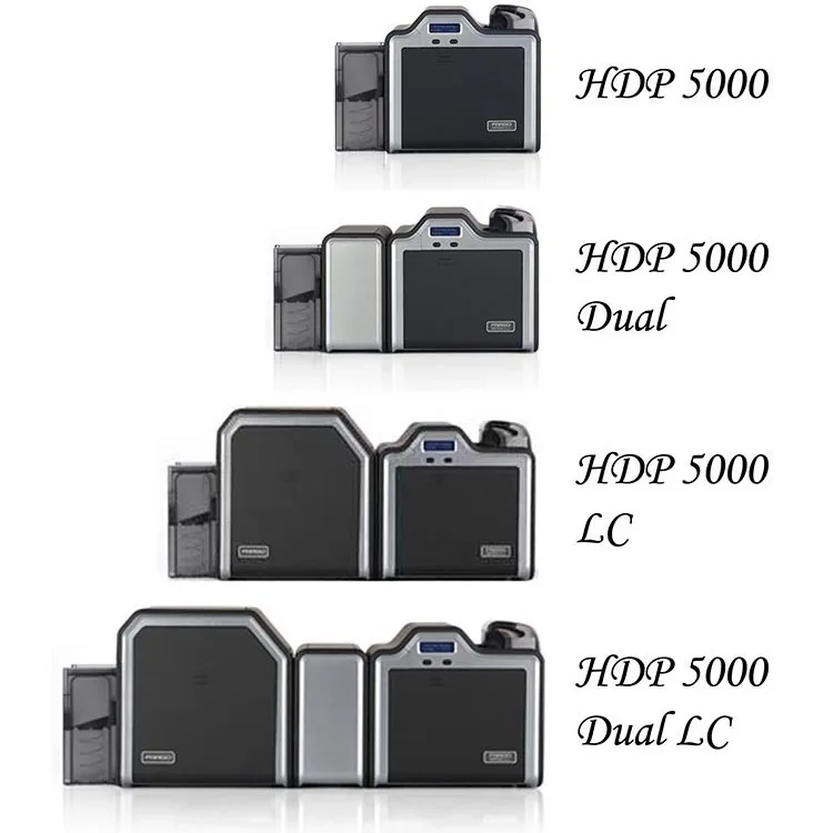Original HDP5000 Dye-Sublimation Resin Thermal Transfer Single Side Dual Dide Plastic ID PVC Card Colorful Printer