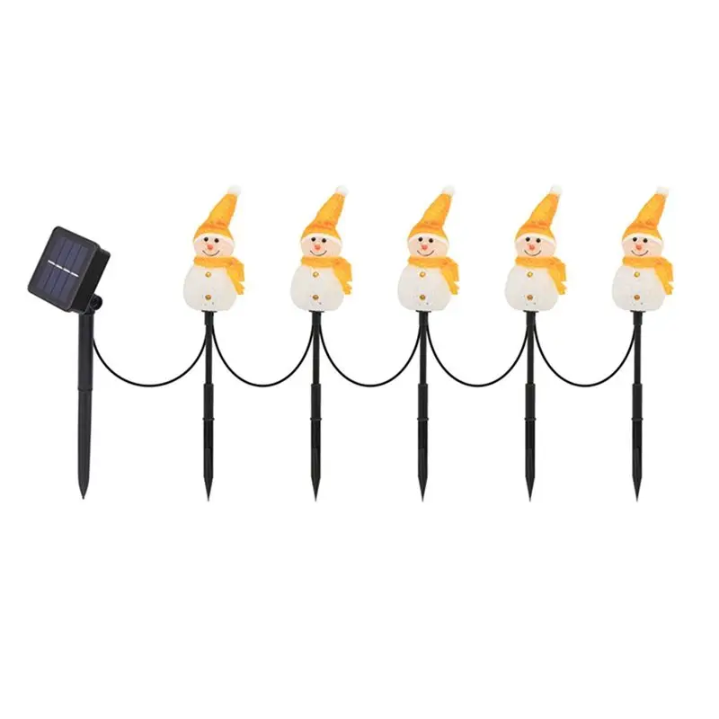 

AUAU-Рождественские украшения: солнечные светильники для сада, декор для улицы, снеговик, рождественские украшения, солнечные светильники для сада
