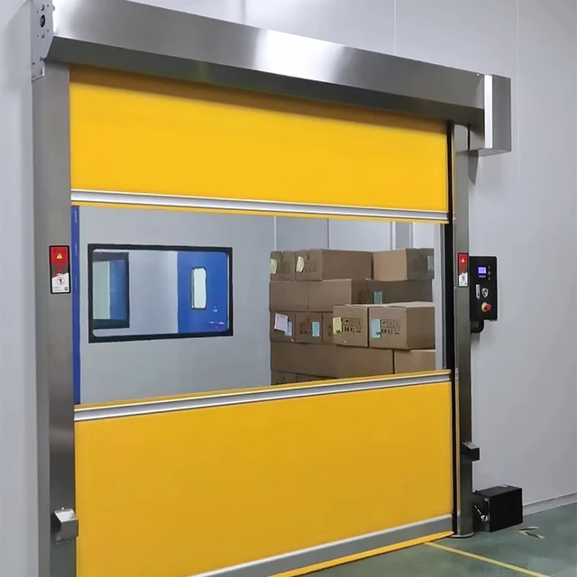 Automatic Inductive PVC Fast Rolling Shutter Doors From HongFa