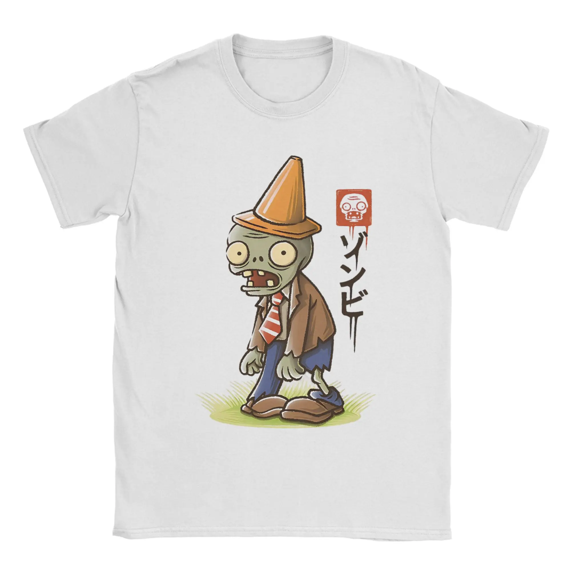 تي شيرت Plants vs Zombies PVZ لألعاب الفيديو تي شيرت رجالي كاجوال من القطن الخالص تي شيرت برقبة دائرية وأكمام قصيرة تي شيرت جرافيك ميرش