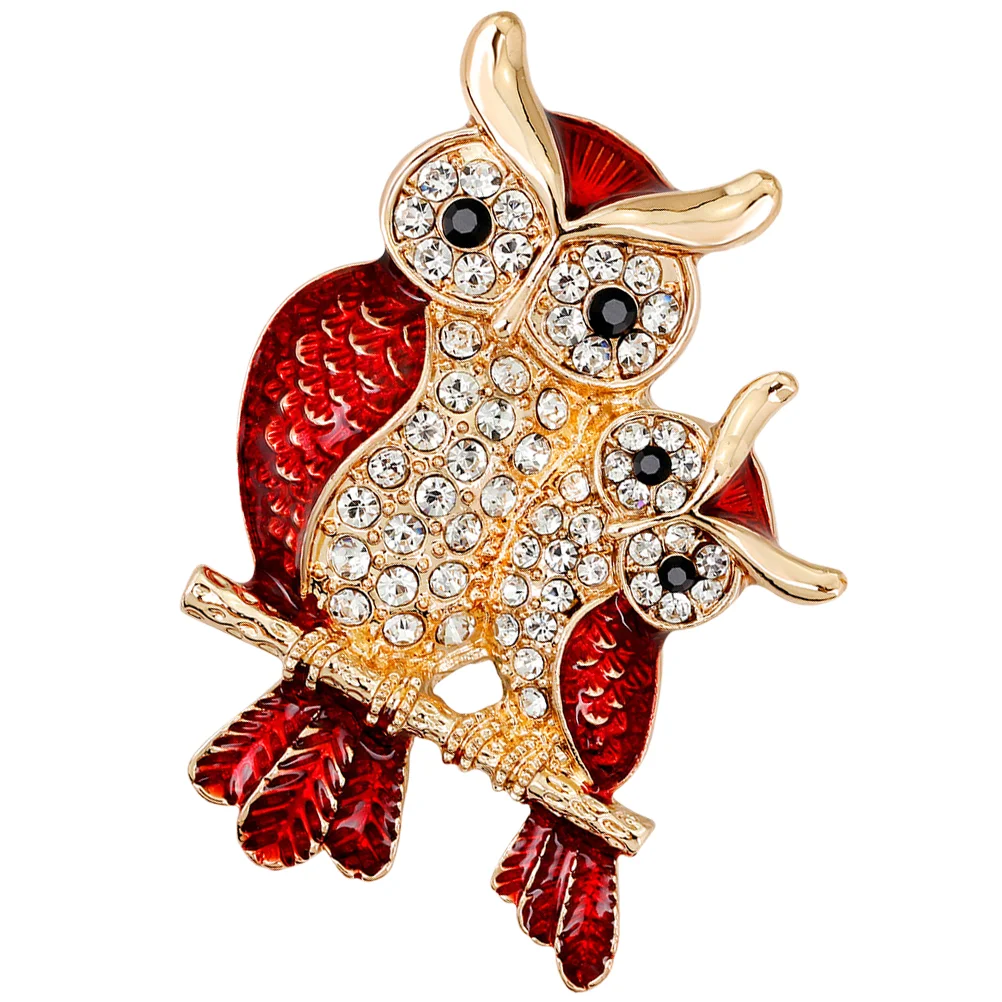 Brooch Pin Owl Shape Breastpin Small Gift Creative Brooches Costume Props Decoration European and American